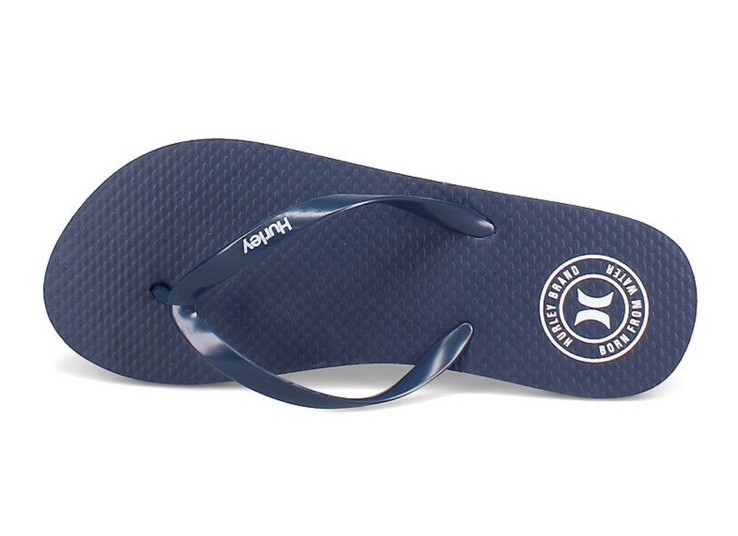 Hurley Summertime Women's Flip-Flop Sandals Navy Size 8 Summer Footwear