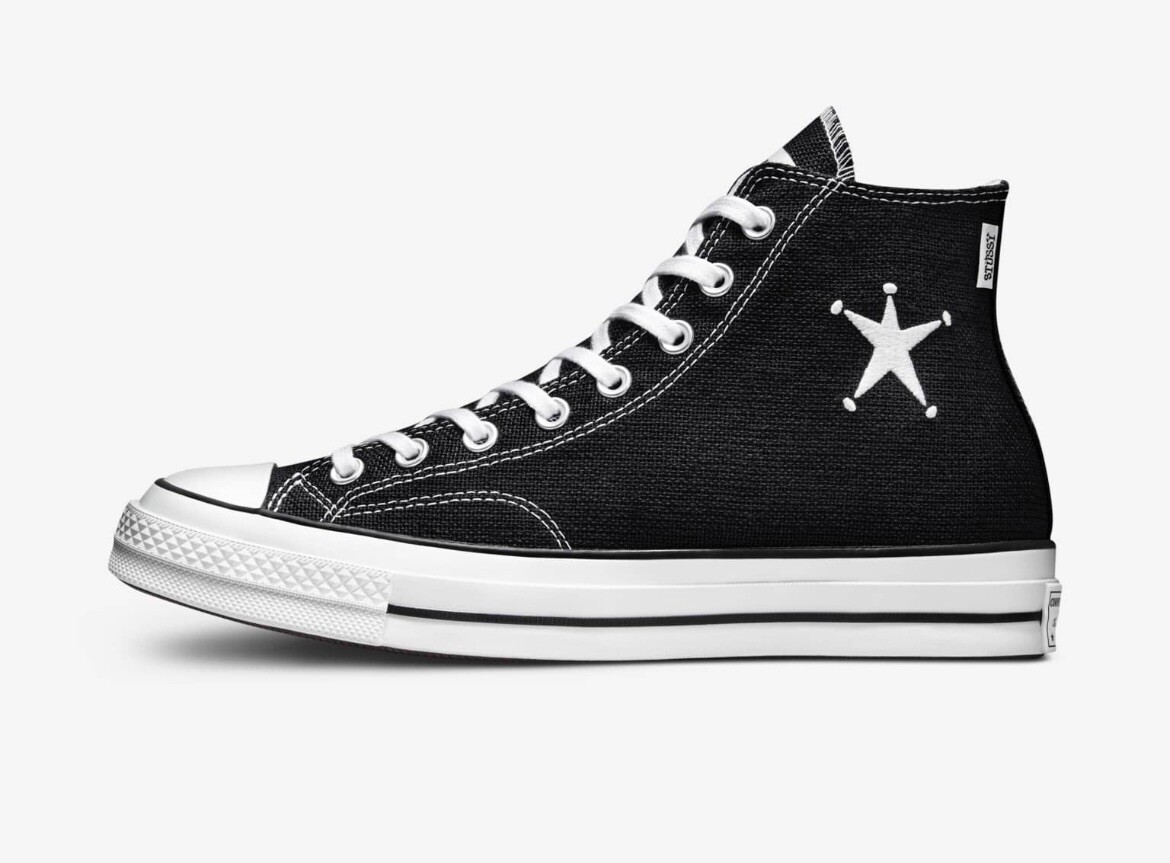 Converse x Stüssy Chuck 70 Black White A01765C Size 10  BRAND NEW