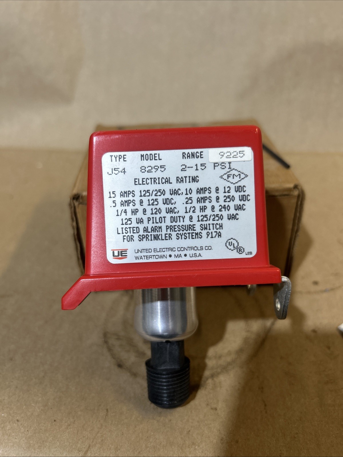 Fire Alarm Pressure Switch J54 8295