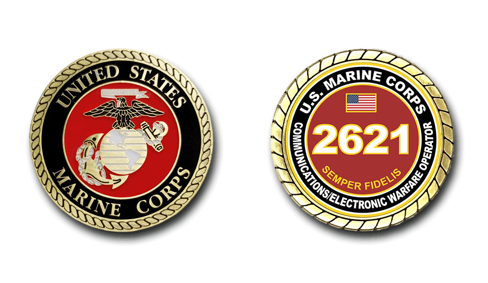 2621 Communications/Electronic Warfare Operator US Marine Corps MOS Coin