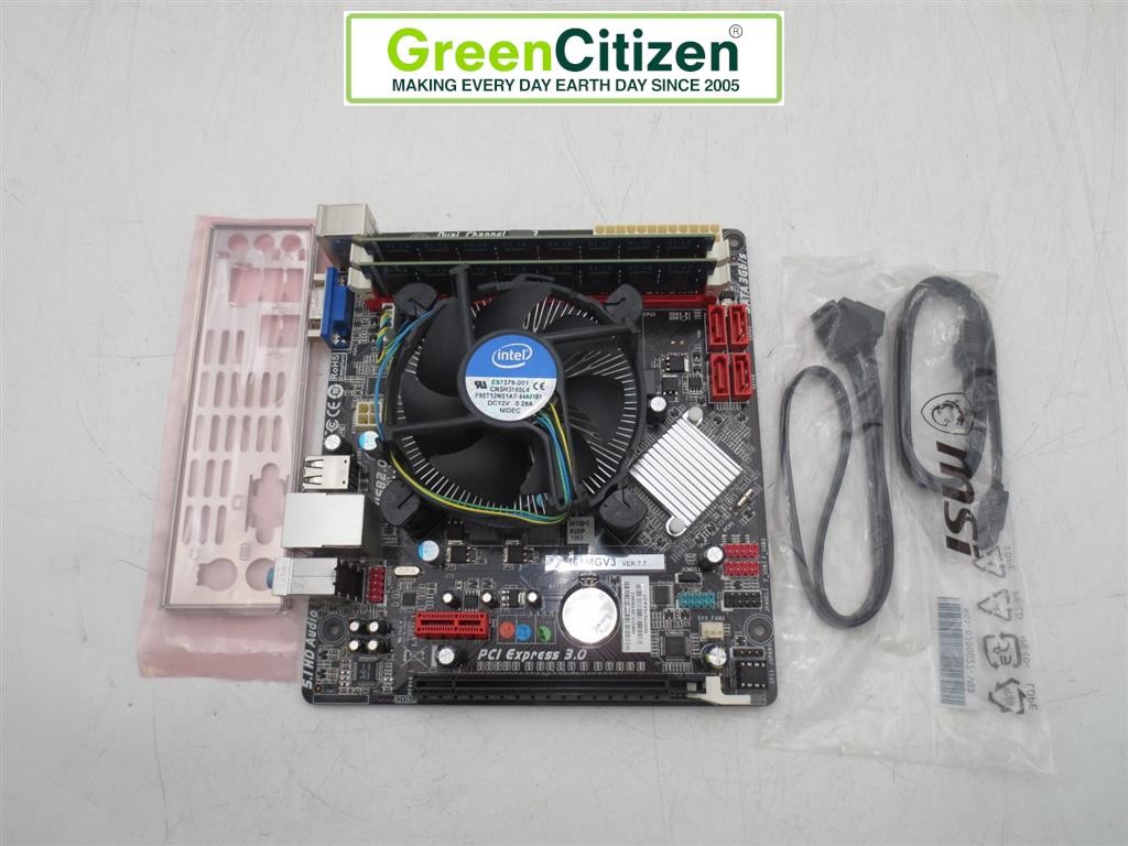Biostar H61MGV3 Ver 7.7 LGA1155 mATX Motherboard Pentium G2140 8GB RAM