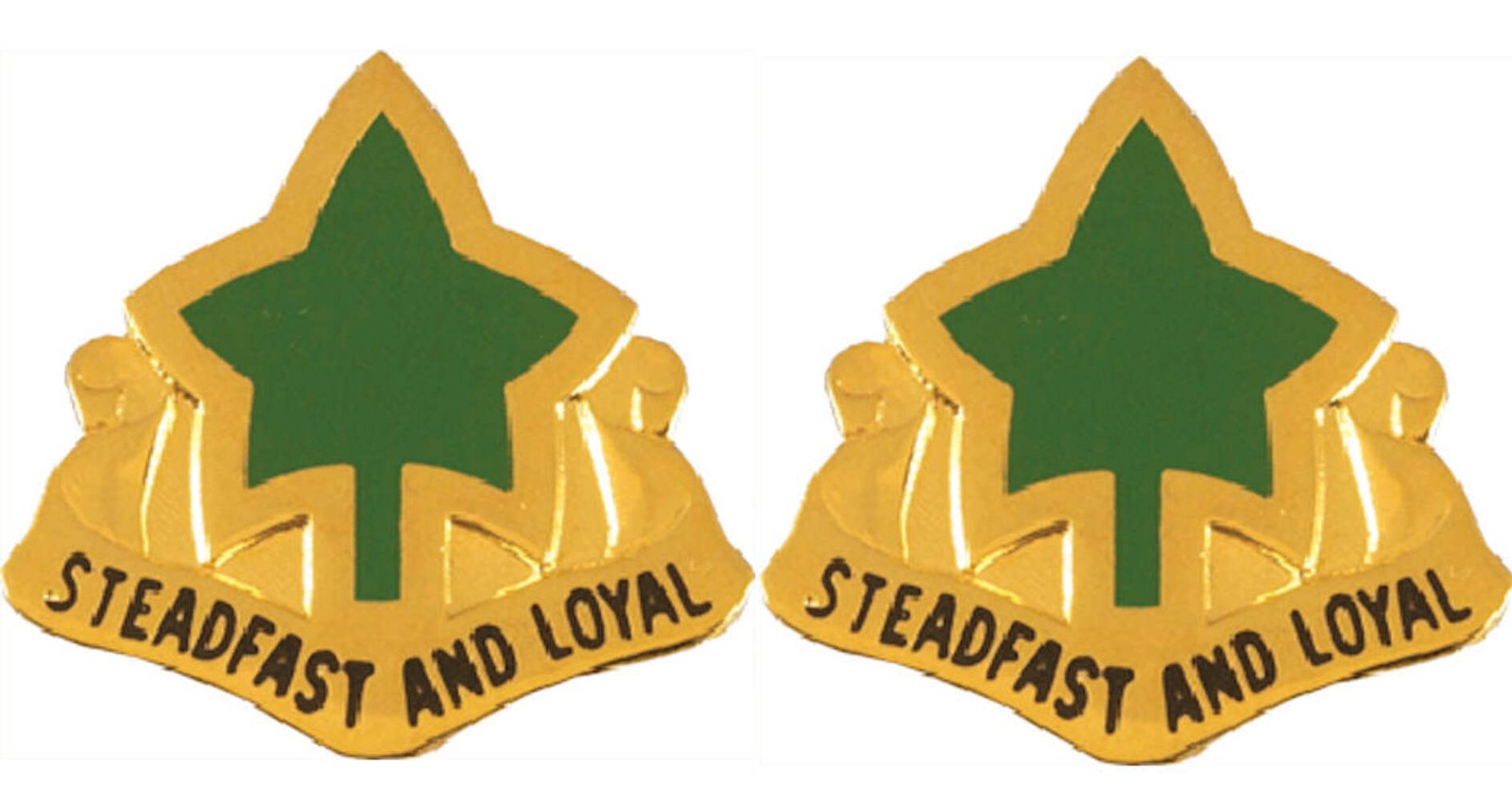 4th Infantry Division Distinctive Unit Insignia - Pair - Steadfast And Loyal