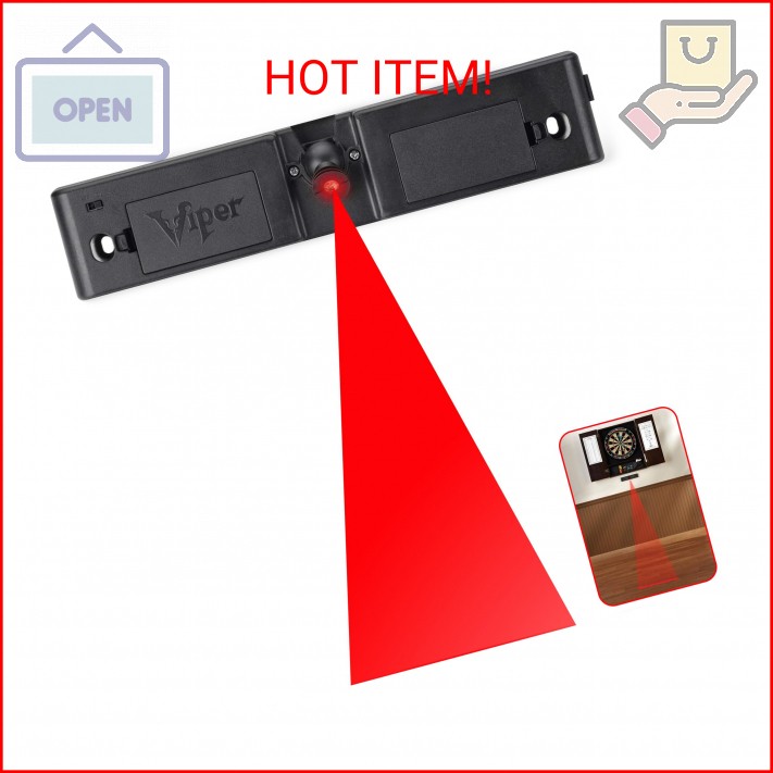Viper Laser Throw Line Marker for Dartboard, Battery Powered Oche Light, Black