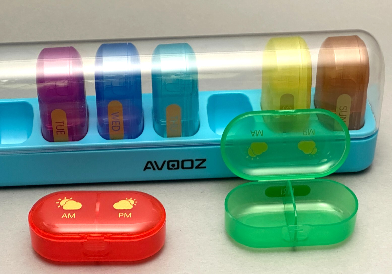 2 Boxes A Seven-Day Portable Storage-Weekly Organizer Am/PM For Pill Supplements