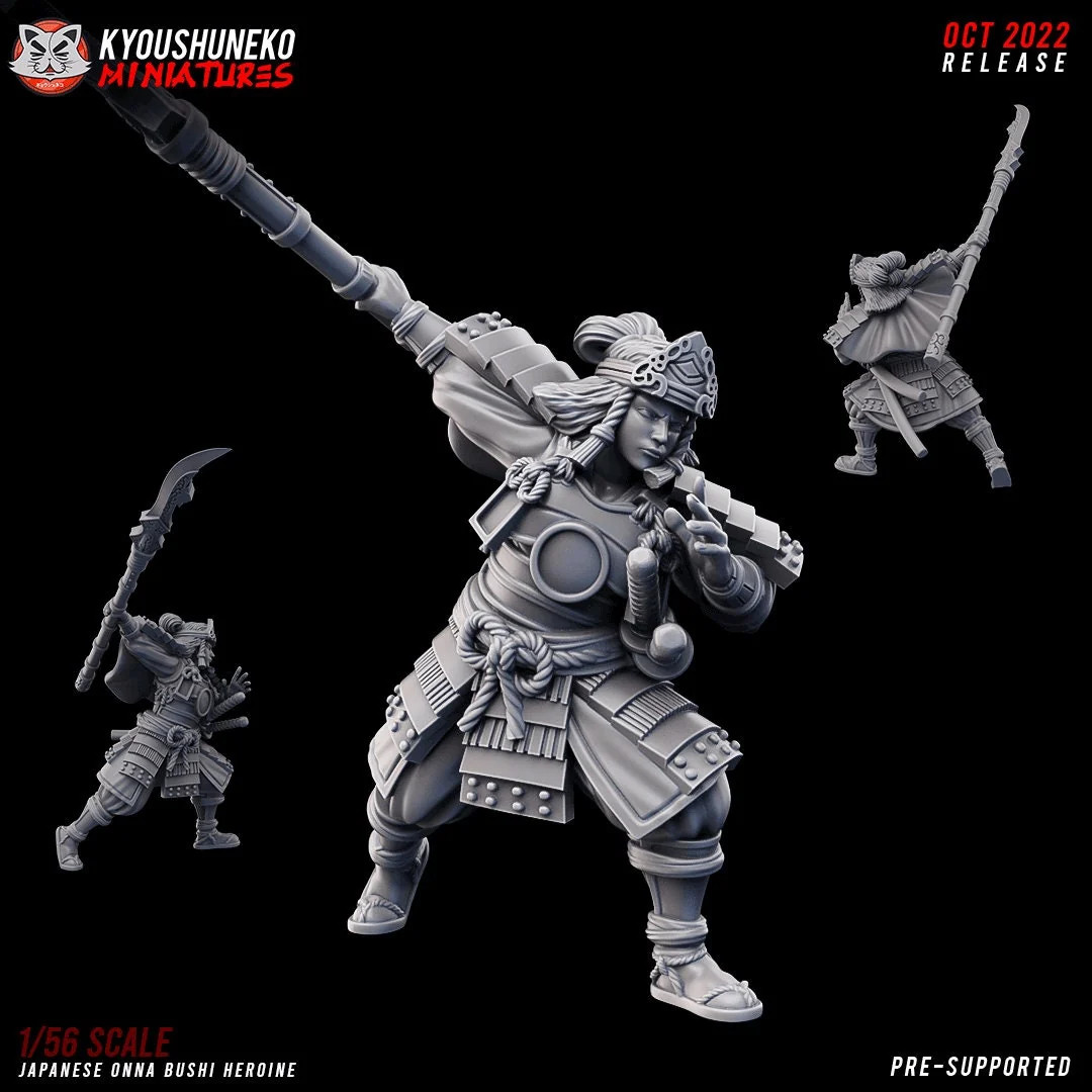 Onna Bushi Heroine - 28-32mm Nippon - Resin Tabletop Miniature