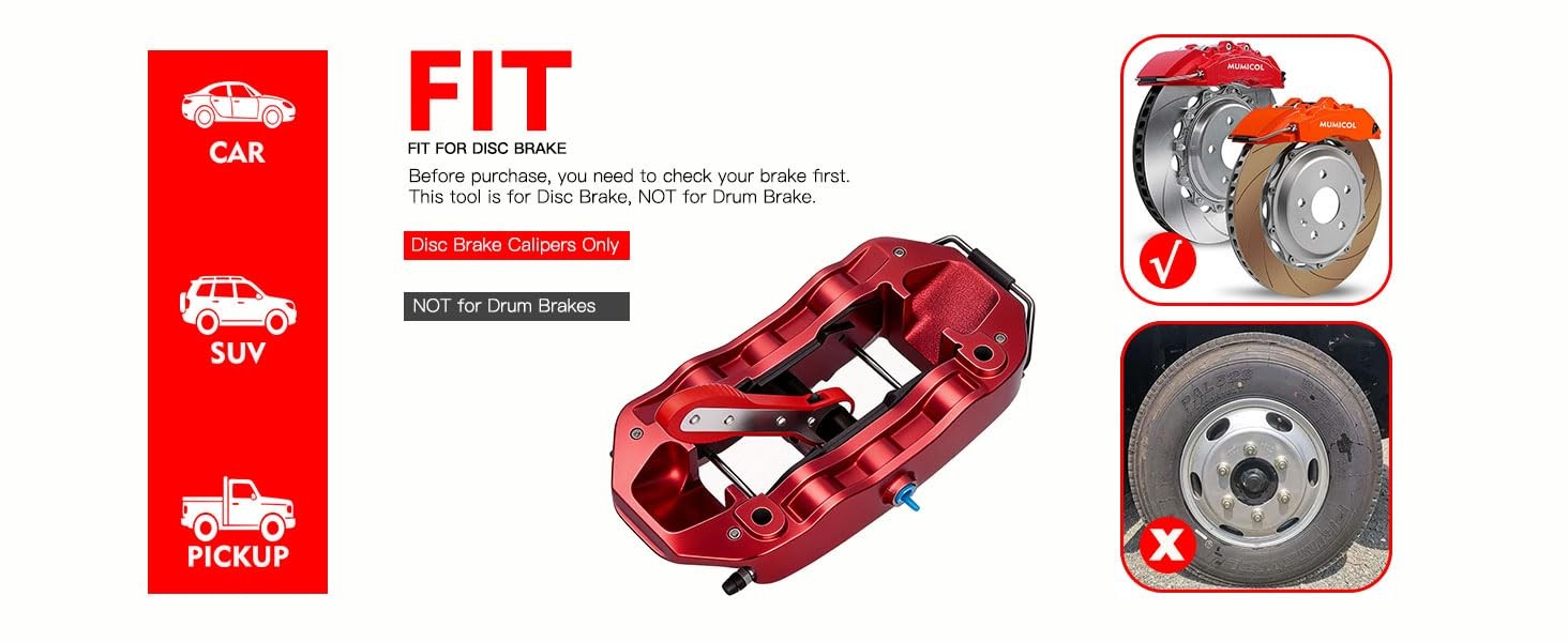 Mumicol Brake Caliper Compression Tool, 360° Ratcheting Piston Compressor, 2...