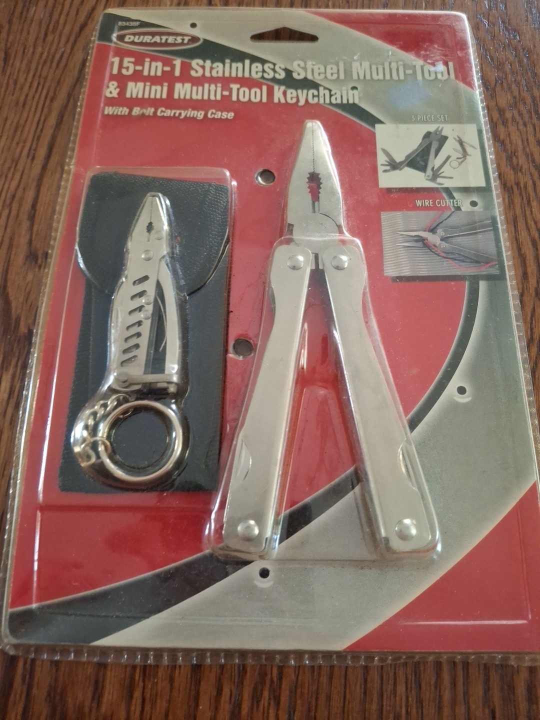 DURATEST 15-IN-1 STAINLESS STEEL MULTI TOOL & MINI MULTI-TOOL KEYCHAIN