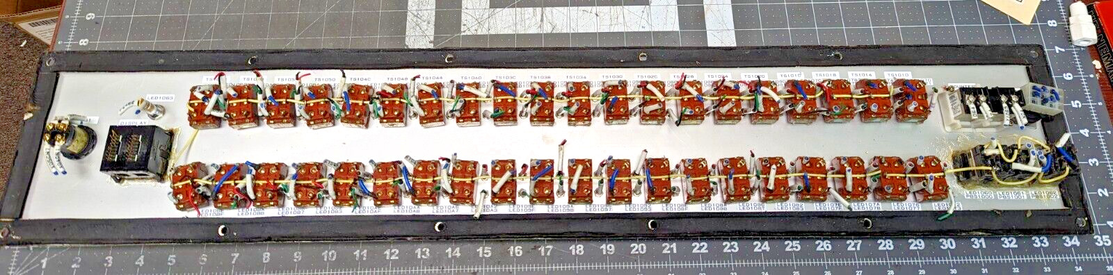 Steampunk Electrical Switch Panel With 40 On-Off-On S338 Toggle Switches [B7S2]