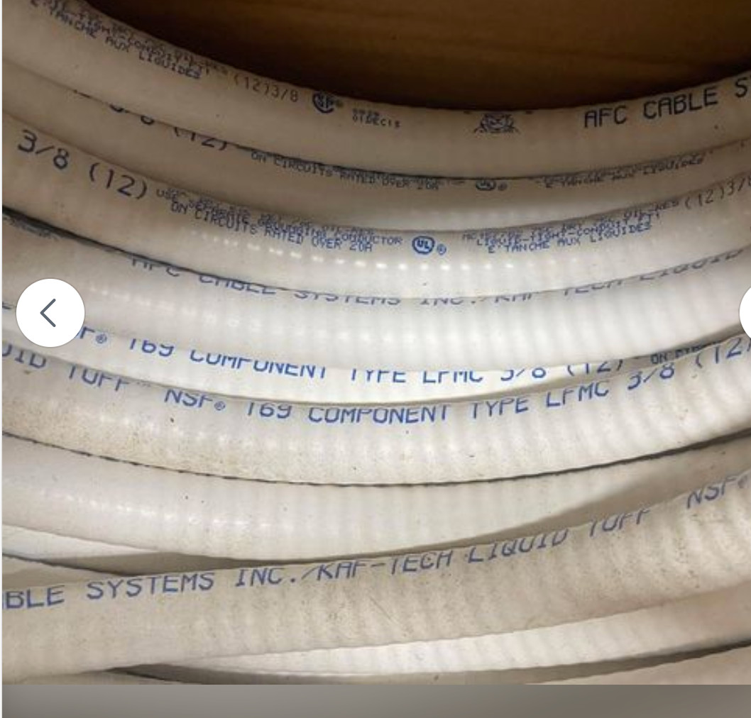AFC Flex Electical Conduit Liquid Tuff 3/8" NSF 169 Component 75ft Type LFMC