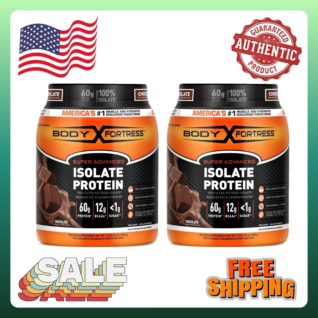 2P Body Fortress Super Advanced 100% Ultra-filtered Isolate Protein Powder Choco