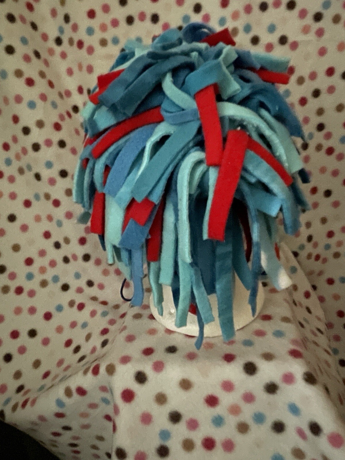 Wild N Crazy SOCK MONKEY Printed “hair” Hat. Handmade. Unique 1 Of A Kind, COOL