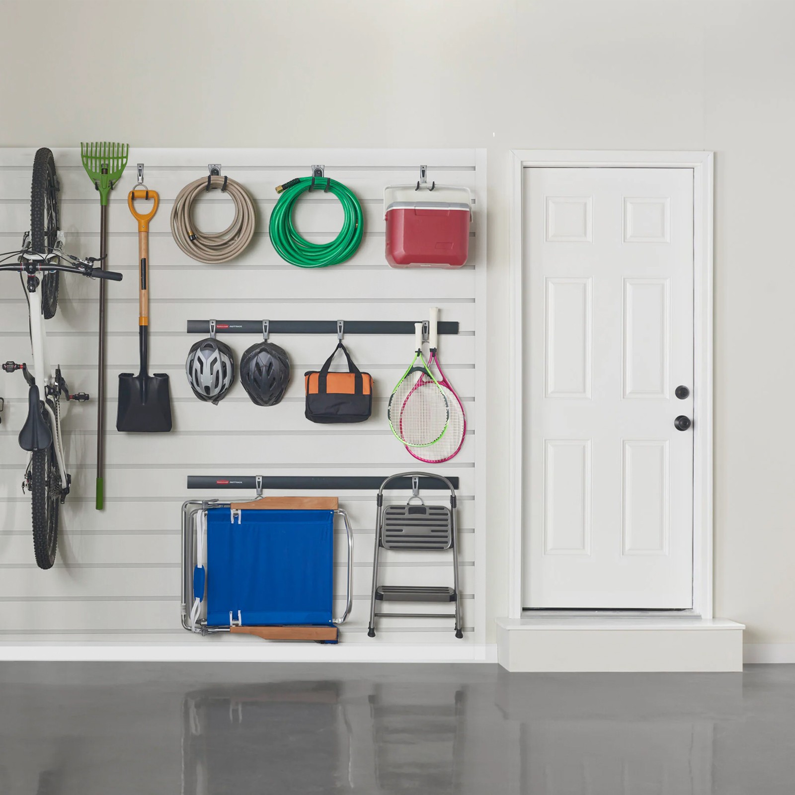 Slatwall Panels, 1' H x 4' W PVC Slat Wall Paneling for Garage Wall Storage