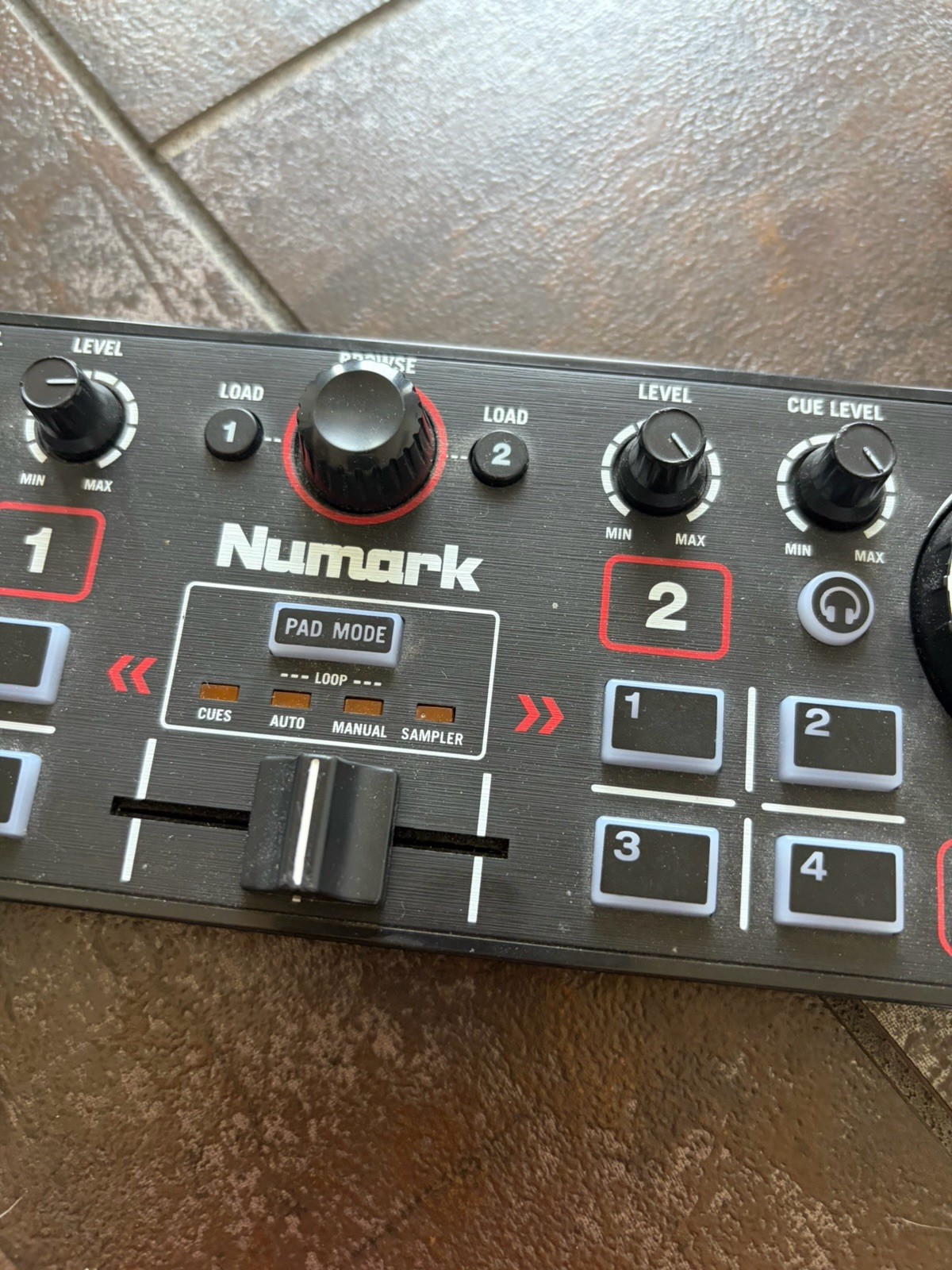 Numark DJ2GO2 2-Deck USB DJ Controller, Built-in Mixer, 8 Pads, Black