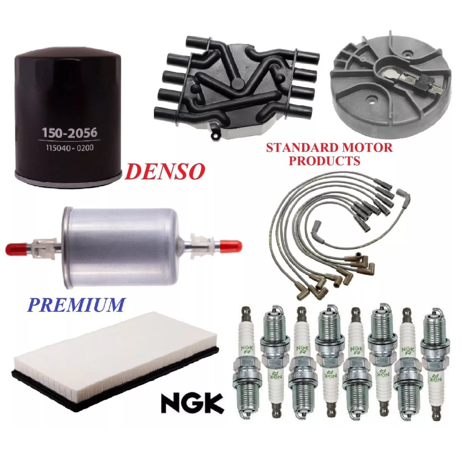 Tune Up Kit Filters Cap Spark Plugs For GMC SAVANA 1500 V8 5.0L & 5.7L 1996-2000