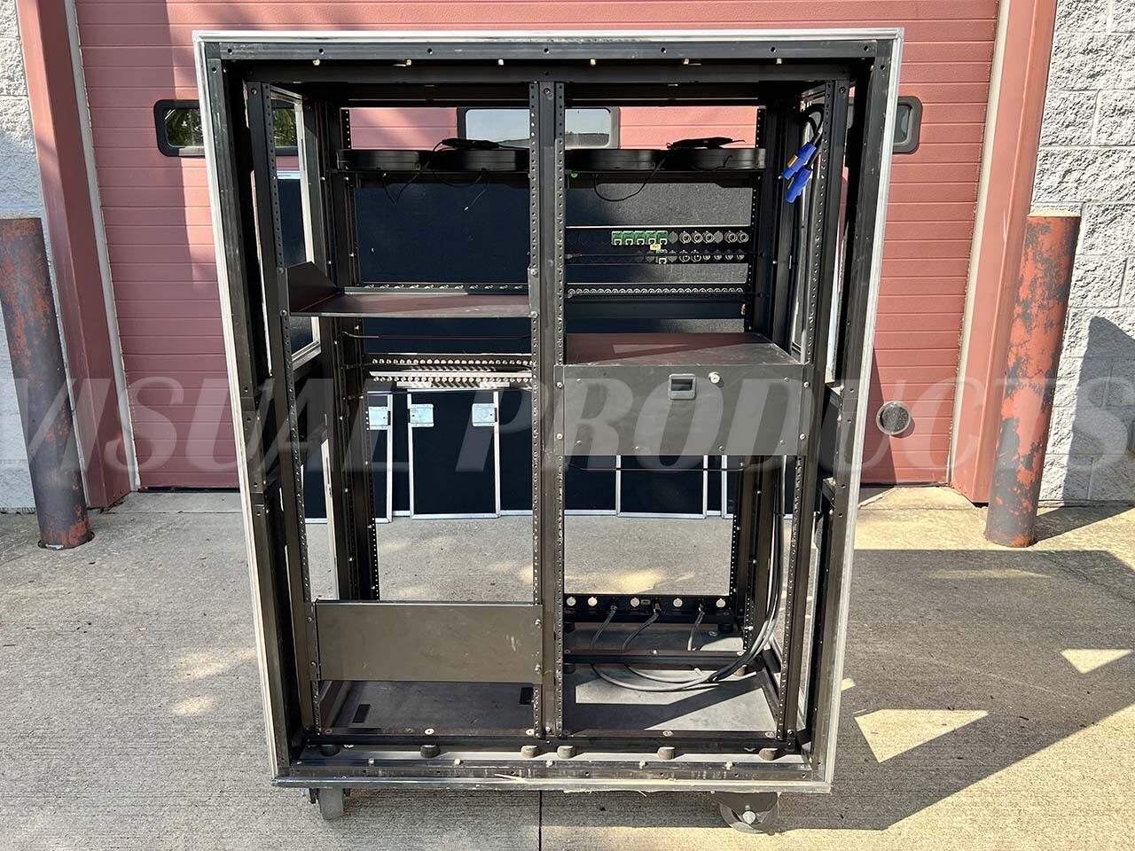 Omega Double Rack Rolling Road Case 29RU for Server Network Data Audio Visual