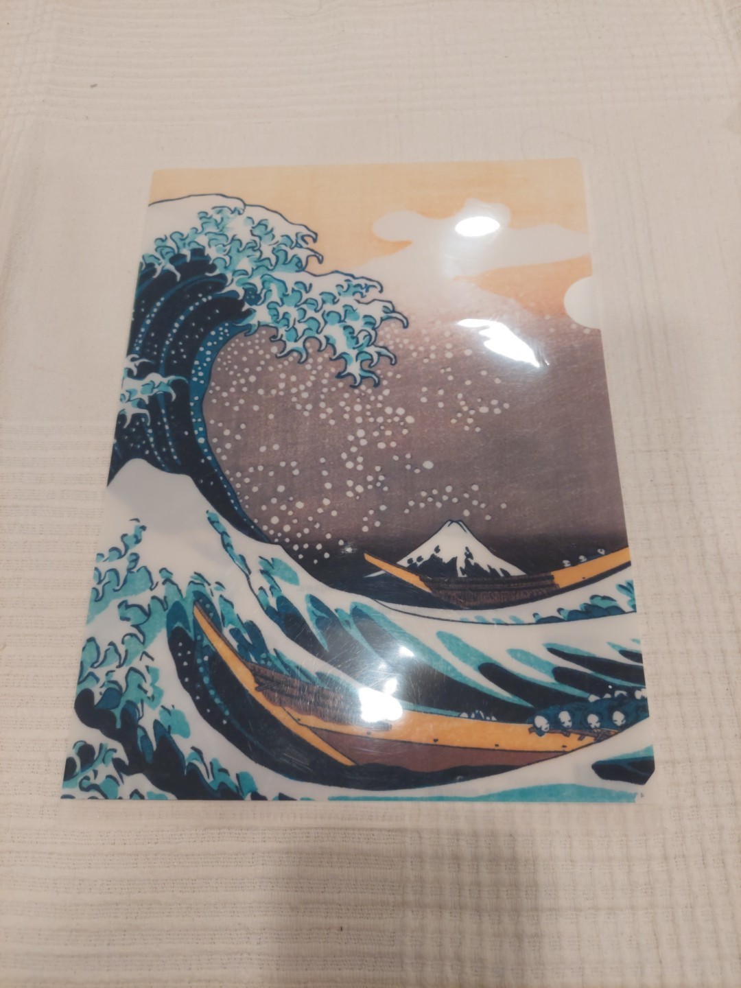 Plastic File Ukiyoe Hokusai View of Mount Fuji through High Waves off Kanagawa