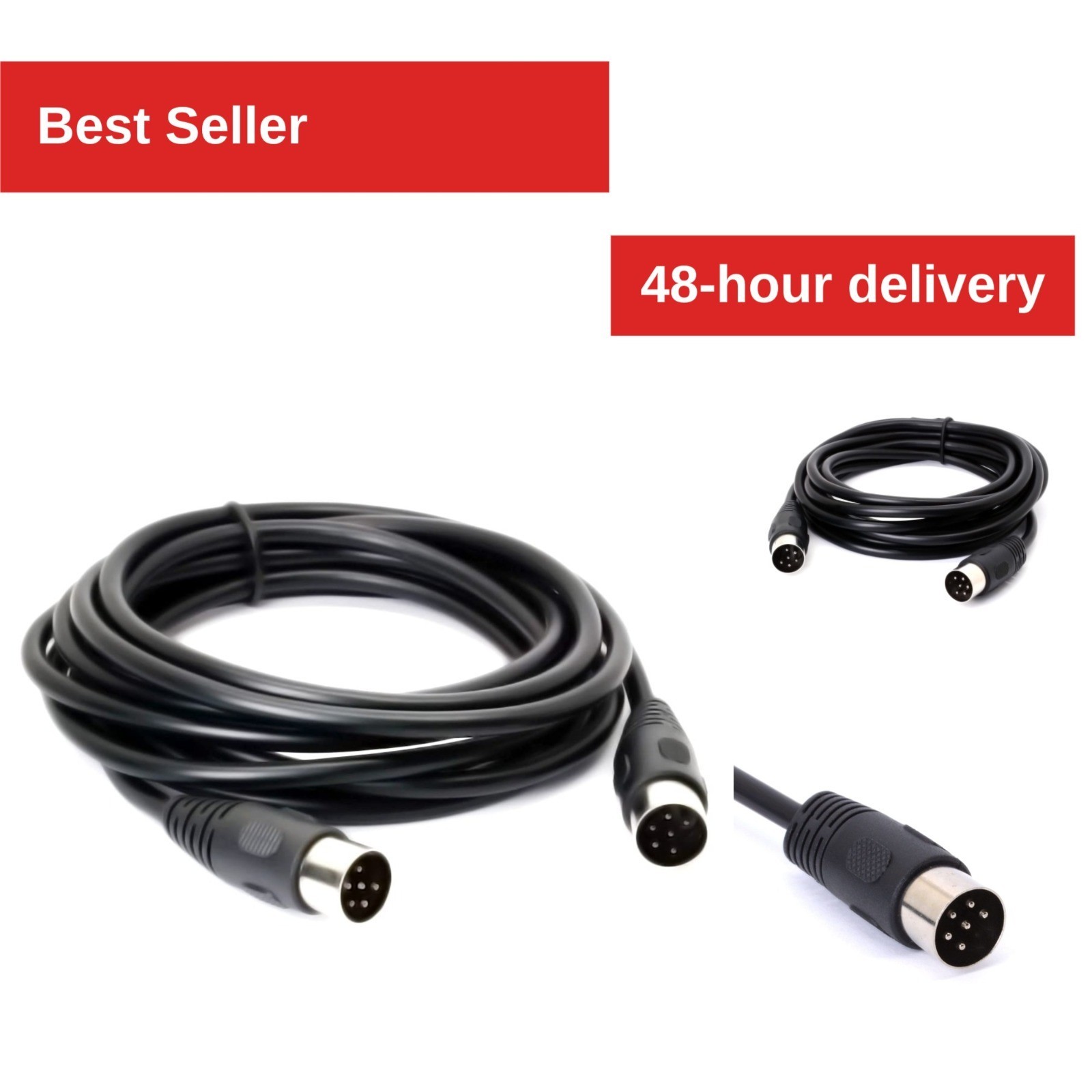 GLHONG MIDI DIN 6 Pin Cable Male to Male 3M Adapter for Instruments