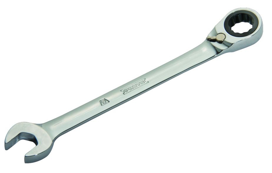 Stanley Proto JSCV18T Full Polish Comb. Reversible Ratchet Wrench, 9/16"- 12pt.