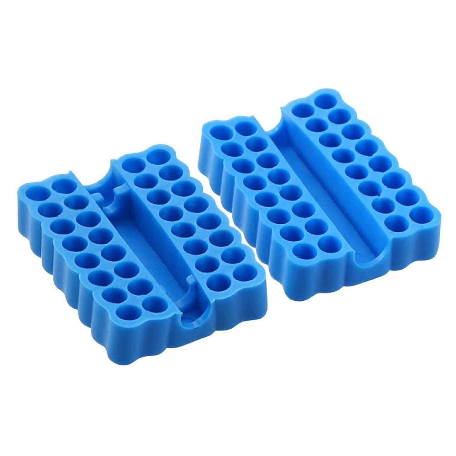2 Pieces/Set 32 Holes Hex Shank Screwdriver Bits Holder Plastic Storage Tray ...