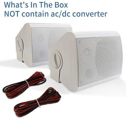 Herdio 200W indoor outdoor speakers wall-mounted loudspeaker clear stereo 1 pair