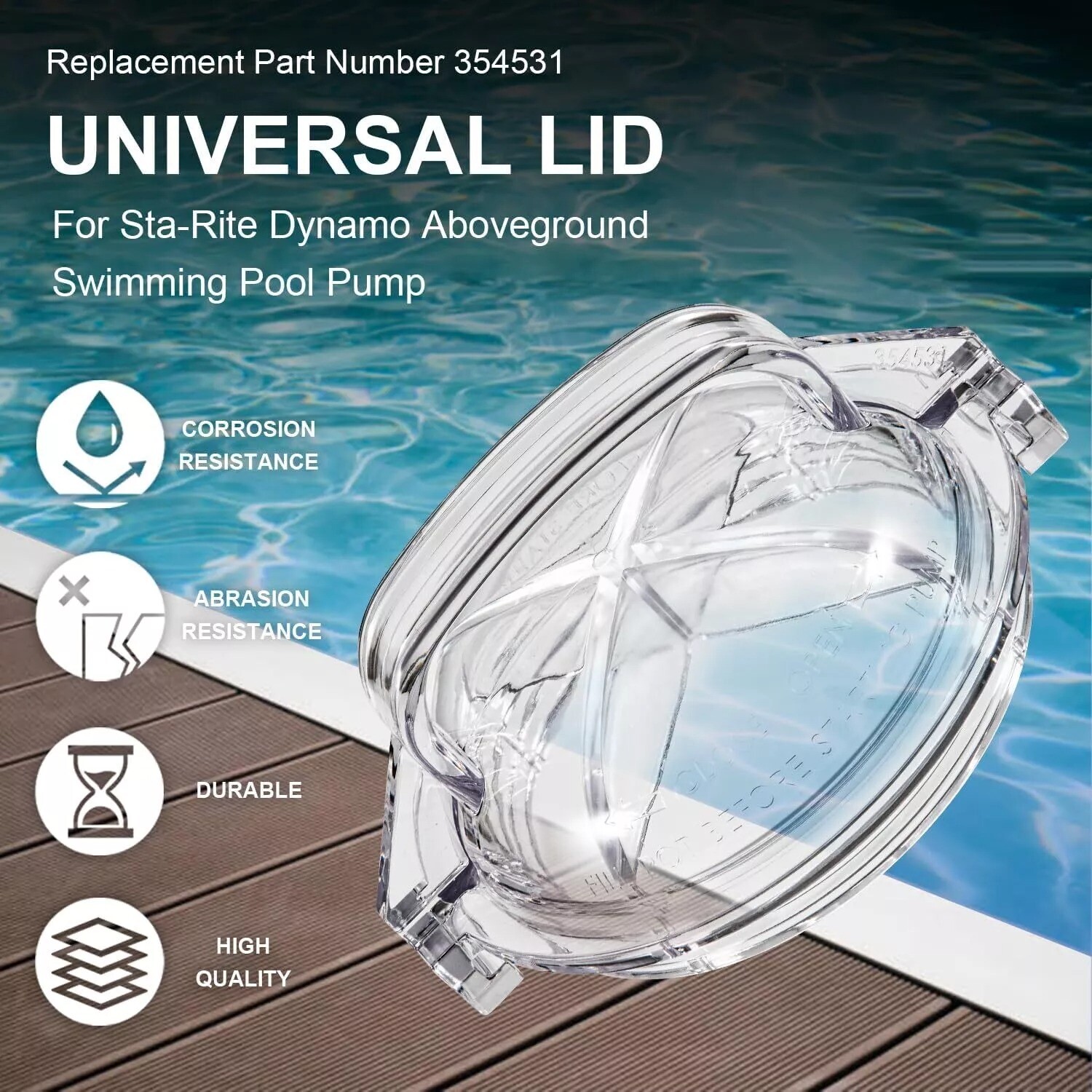 For Pentair 354531 Universal Lid Replacement Sta-Rite Dynamo Aboveground Pool