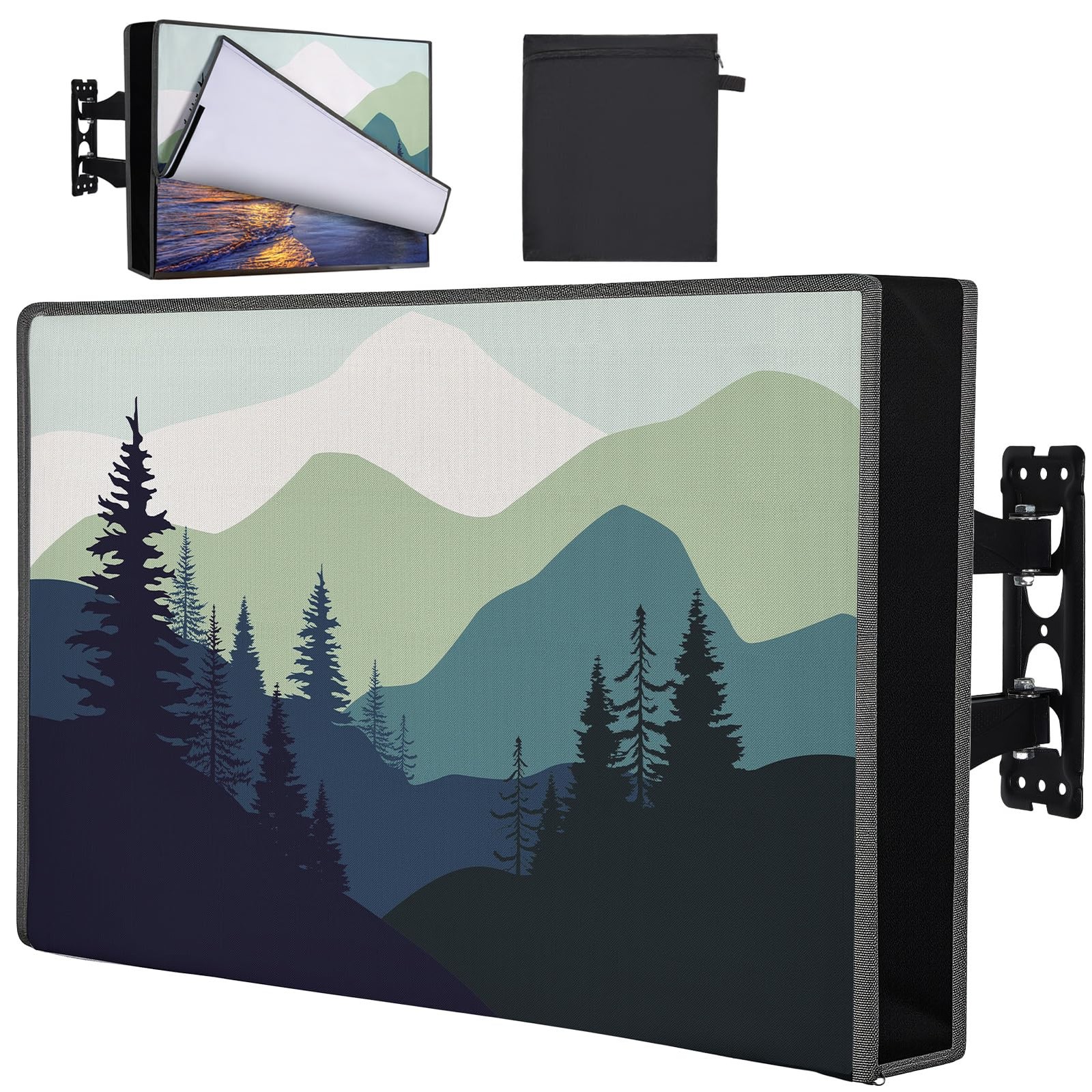 Basumee Outdoor TV Cover 44-47 inch Waterproof Weatherproof w/ Zipper