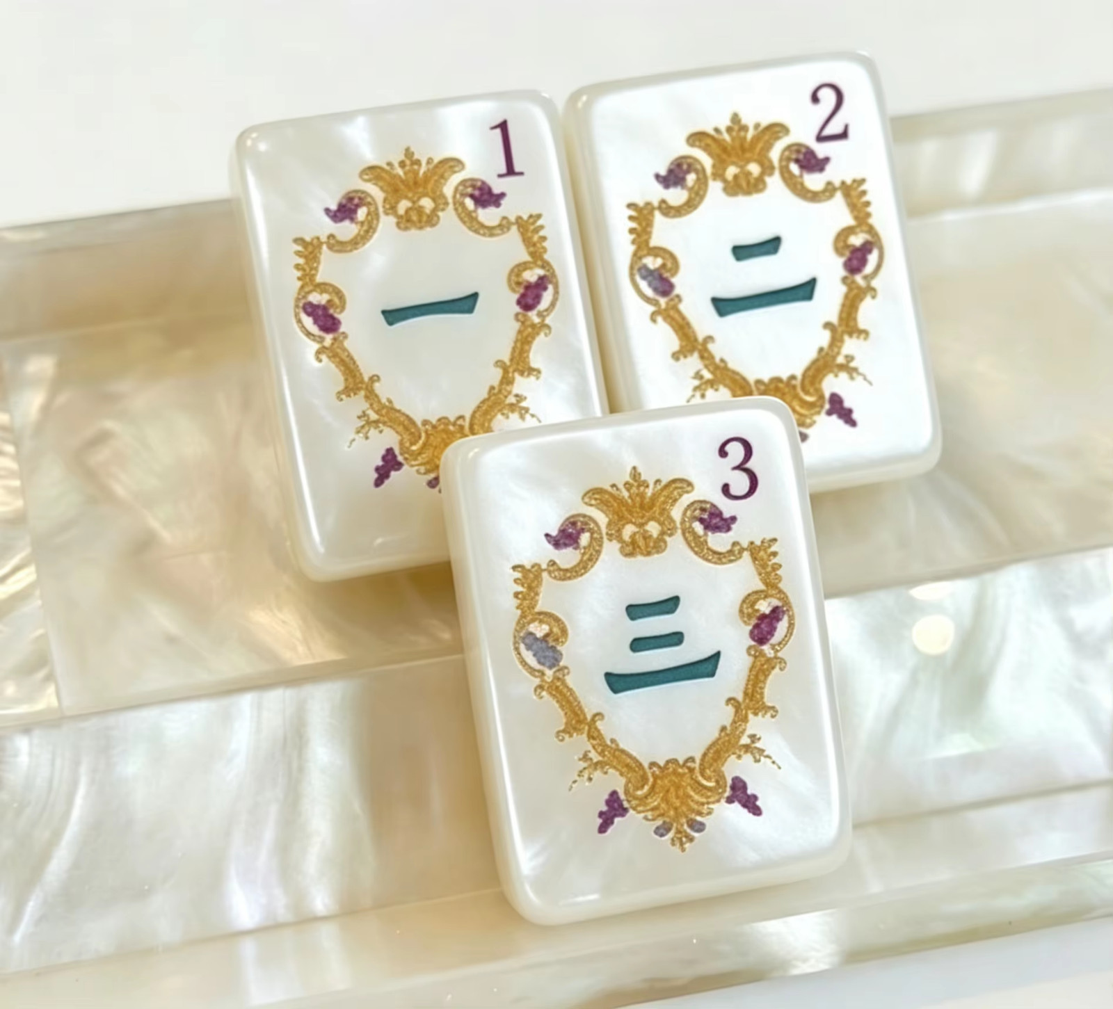 Premium American Mahjong Set 160pcs - Jewel Pearl + Free storage Bag