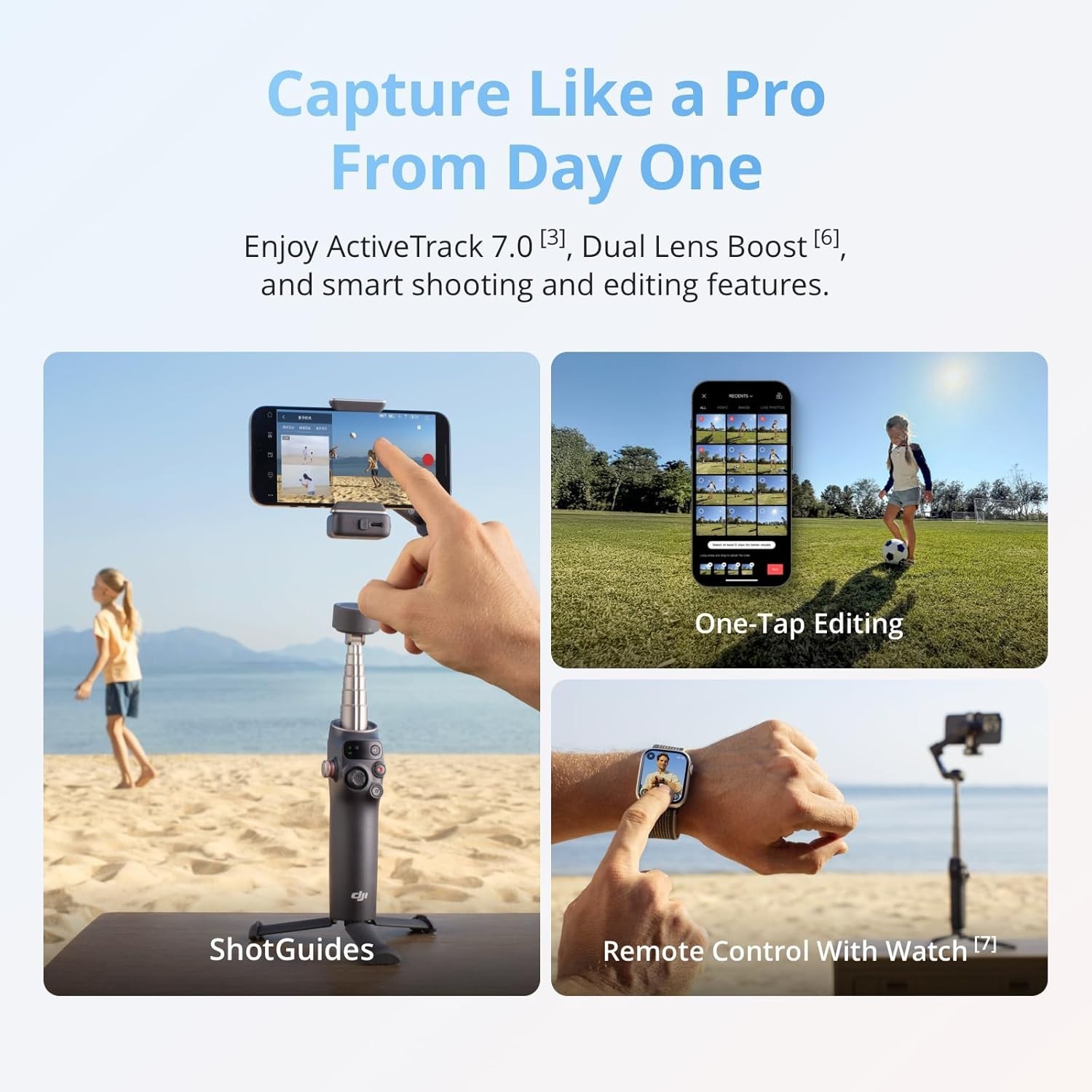 Osmo Mobile 8 Advanced Tracking Combo Gimbal Stabilizer for Phone, AI Native ...