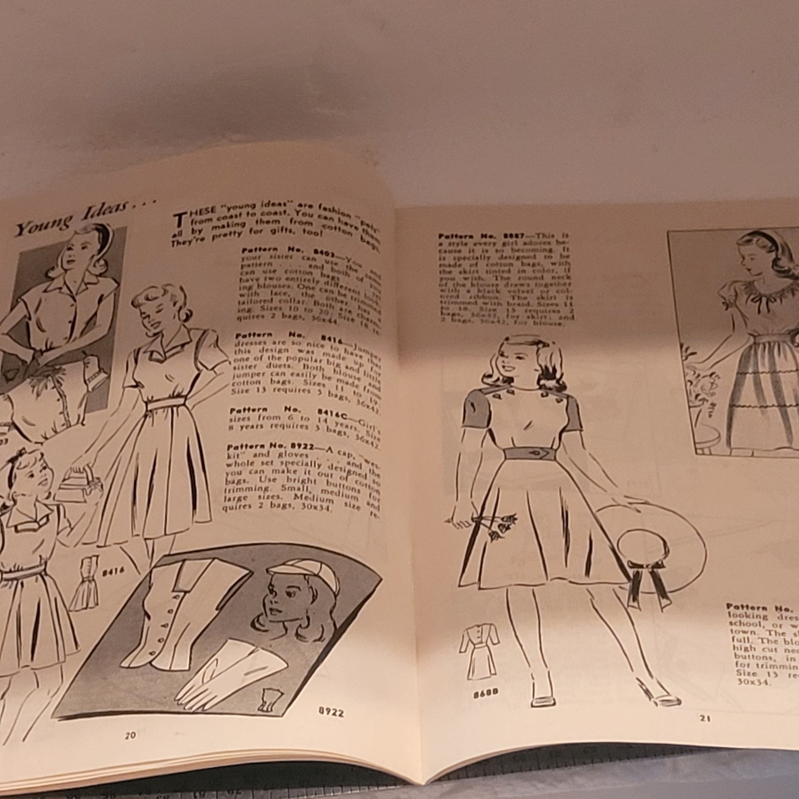 VTG Mail Order M.O. Sewing Patterns 1940s Bag Magic