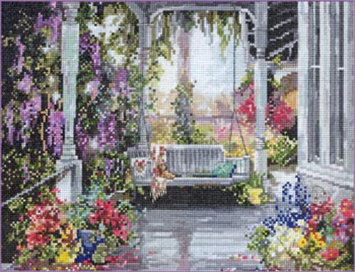 Brenda's Porch by Marty Bell -  Counted Cross Stitch Chart by Pegasus Originals