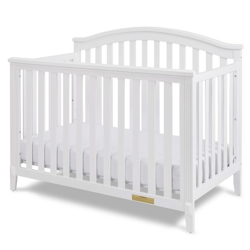AFG Baby Furniture Kali II 4-in-1 Convertible Crib with Toddler Guardrail White