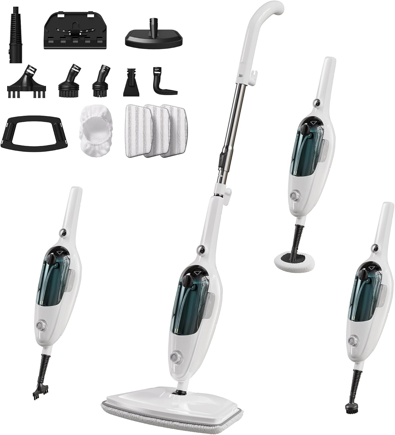 Steam Mop & Handheld Steam Cleaner, 1100W Electric Steam Cleaner for Home, Fast