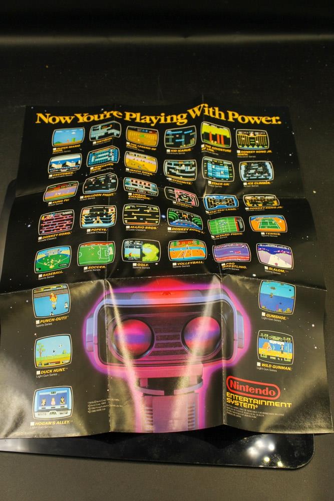 NO GAME-1987 Nintendo Game System Now Your Playing With Power Poster EARLY PRINT