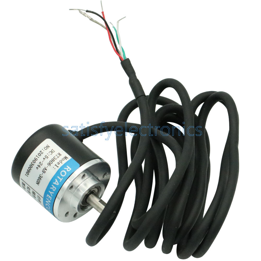 1pcs 360P/R Incremental Rotary Encoder AB phase encoder 6mm Shaft W coupling