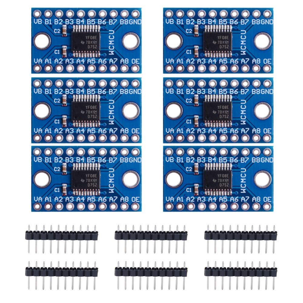6Pack TXS0108E 8 Channel Logic Level Converter Bi-Directional High Speed Full Du