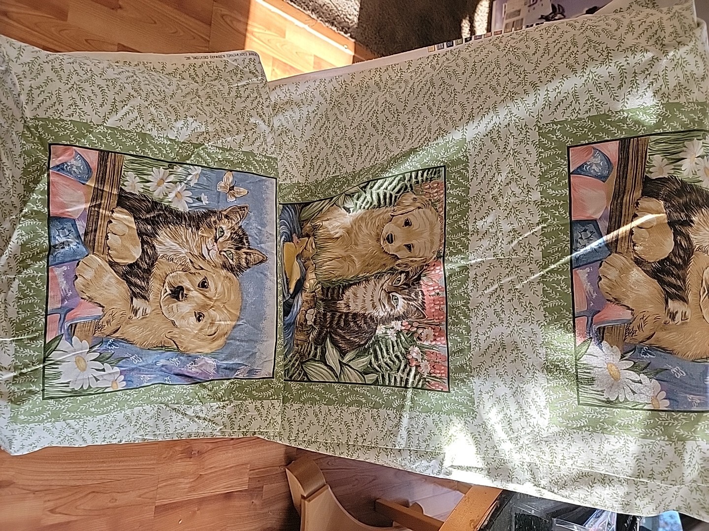 Quilting Fabric Dog And Cat 6 Yds