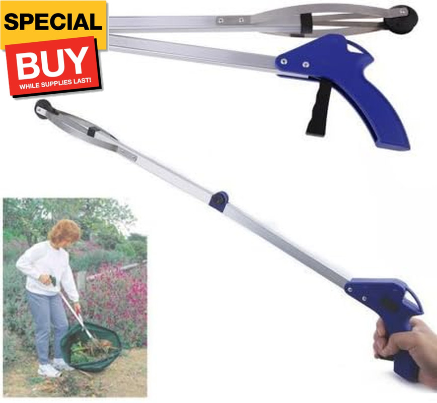 Reacher Grabber 32 Inch Extra Long Folding Reaching Claw Heavy Duty Mobility Aid