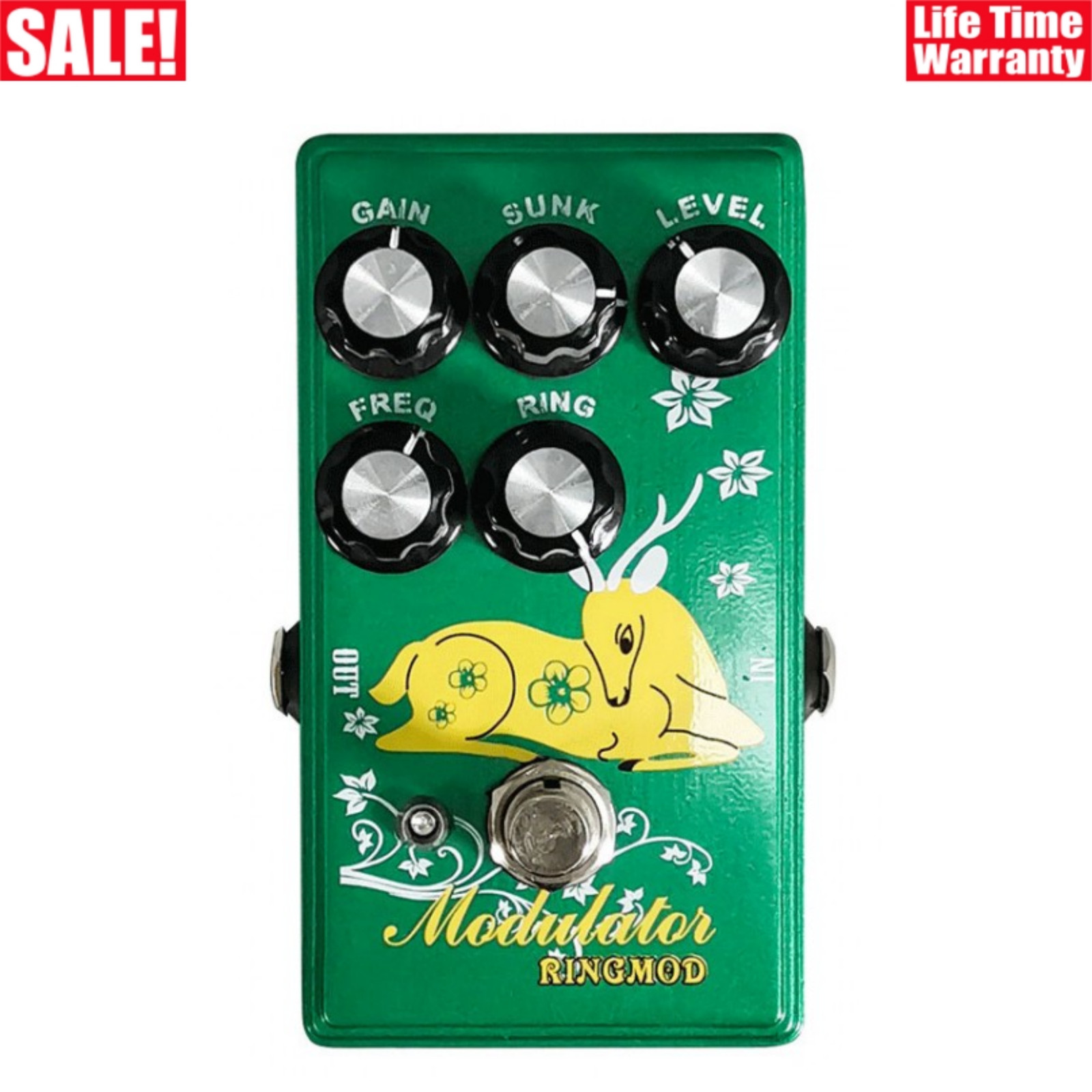 RingMOD Electric Guitar Effects Pedal Single Ring Modulator DC9V Loop Effects