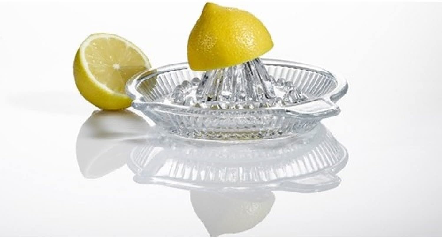 Crystalia Lemon Squeezer, Small Citrus Juicer, Extractor Manual Hand with Handle