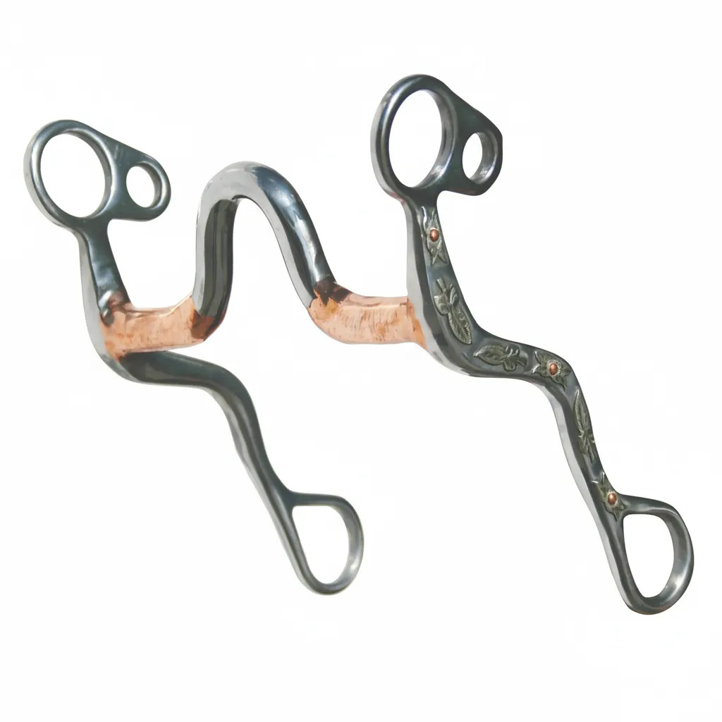Professional's Choice Bob Avila AV Leaf Shank Medium Port Western Horse Bit -