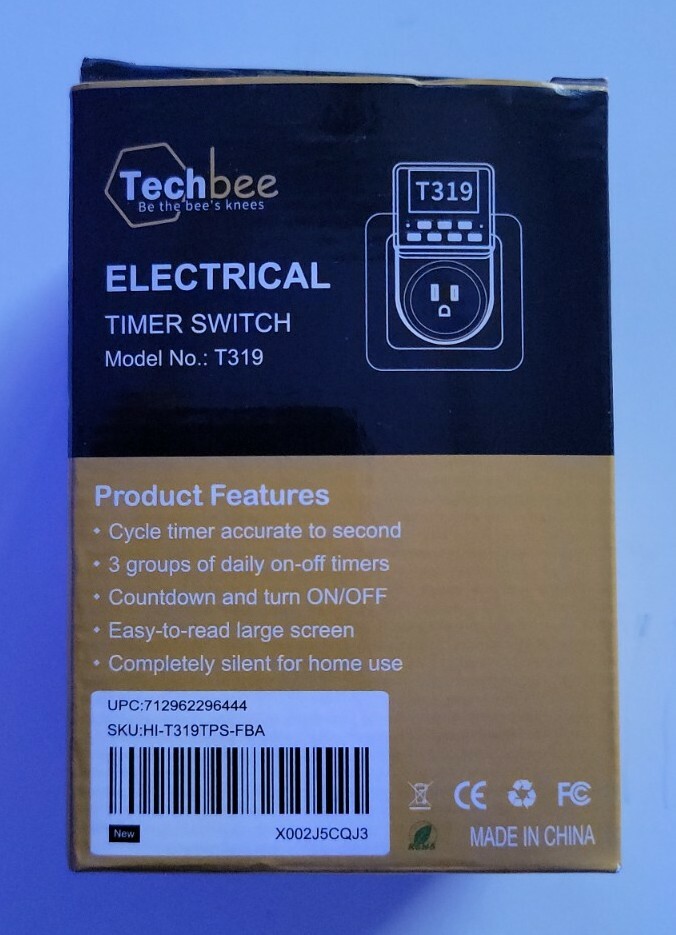 Techbee Digital Repeat Cycle Or Intermittent Timer.