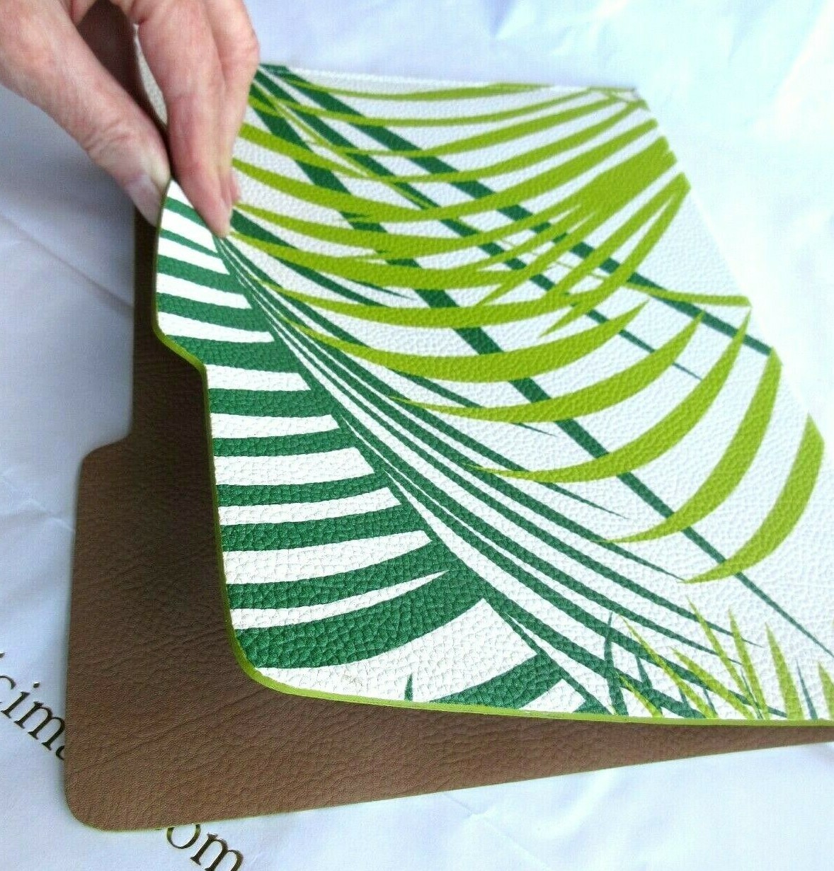 File Folder Leather Tropical Palm Print by Graphic Image Made in America