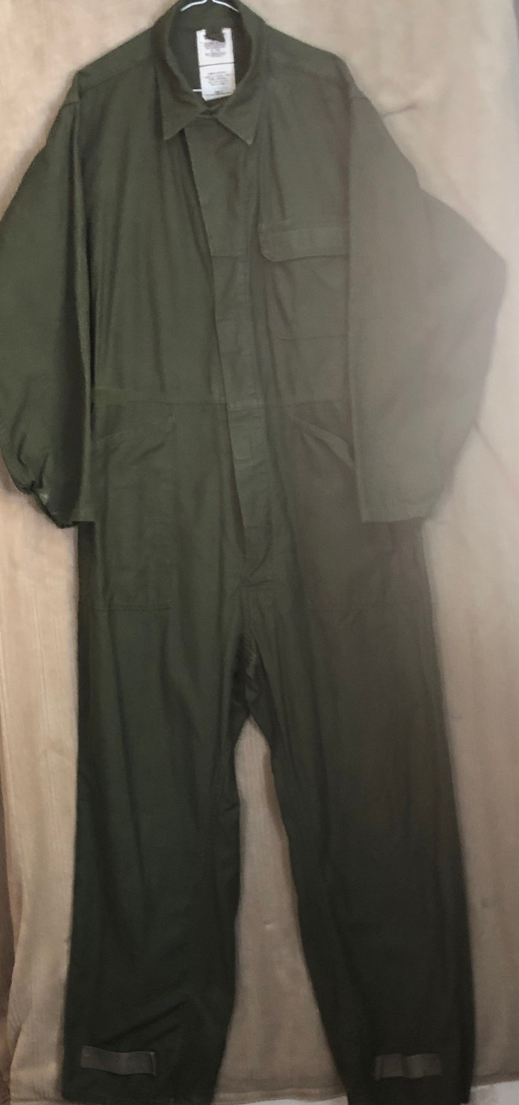 US Military Army Coveralls Large 1992 OD Green Olive Drab Cotton Sateen USGI