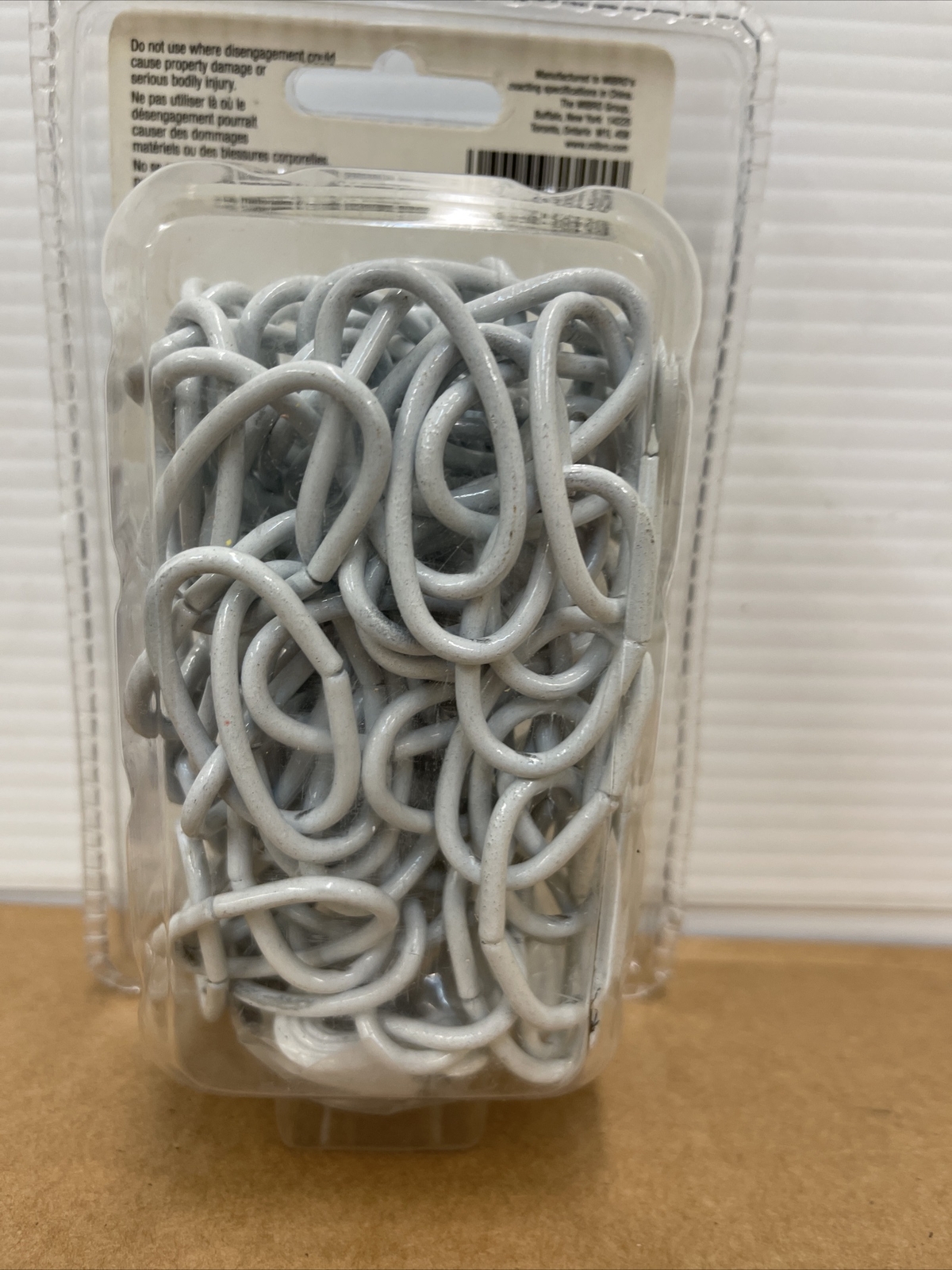 MIBRO 504205 Lightweight Open Oval White Polycoated Decor Chain 10 ft. x 3 mm.
