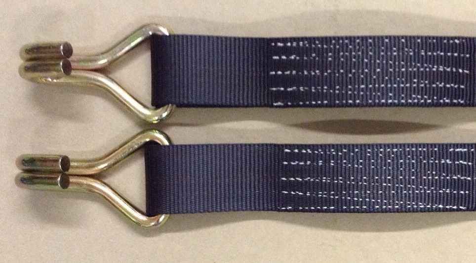 2-USA Ratchet Strap Replacement Ends WH Fixed End Truck & Trailer Tie Down BK