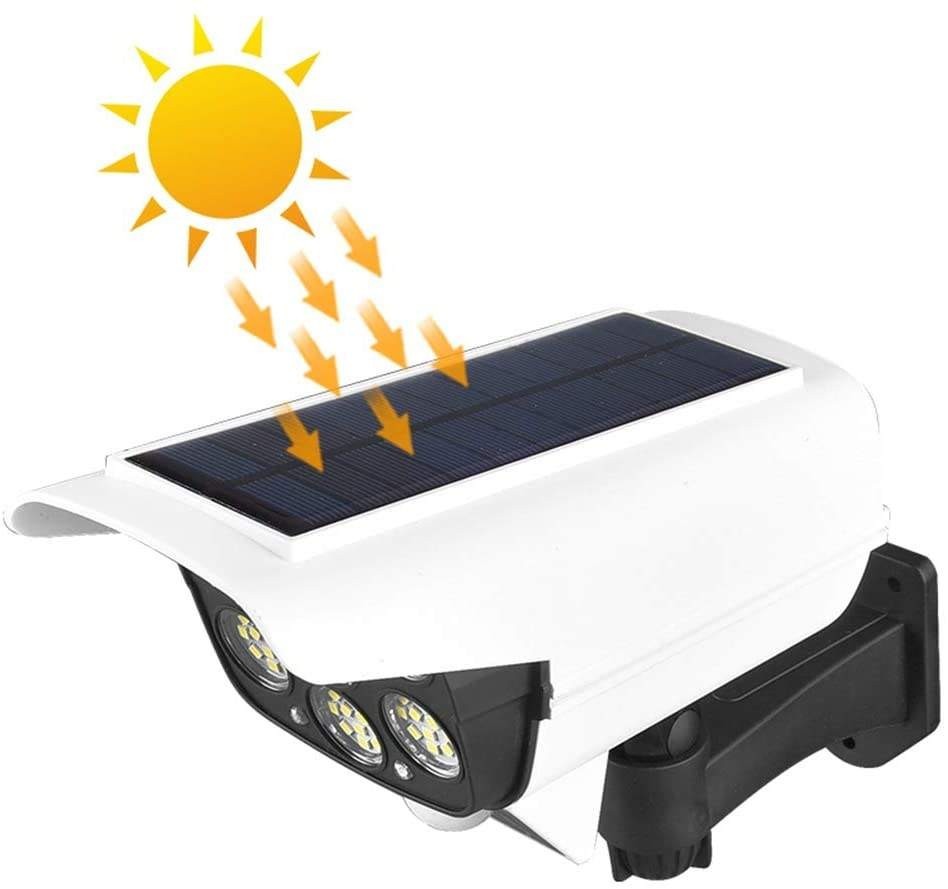 Outdoor Home Security LED Flash Light Solar PIR Motion Sensor Dummy Camera Shape