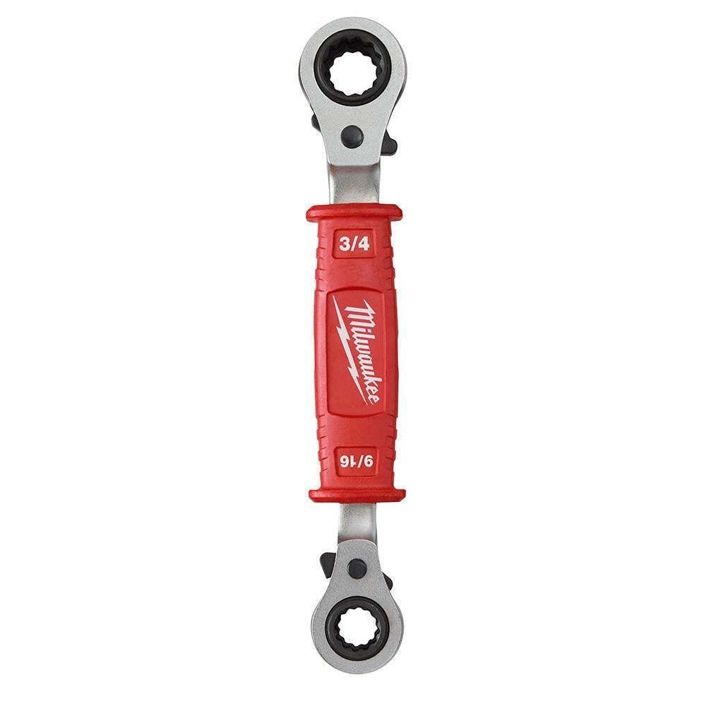 Milwaukee Tool 48-22-9212 Lineman's 4 in 1 Insulated Ratcheting Box Wrench NEW