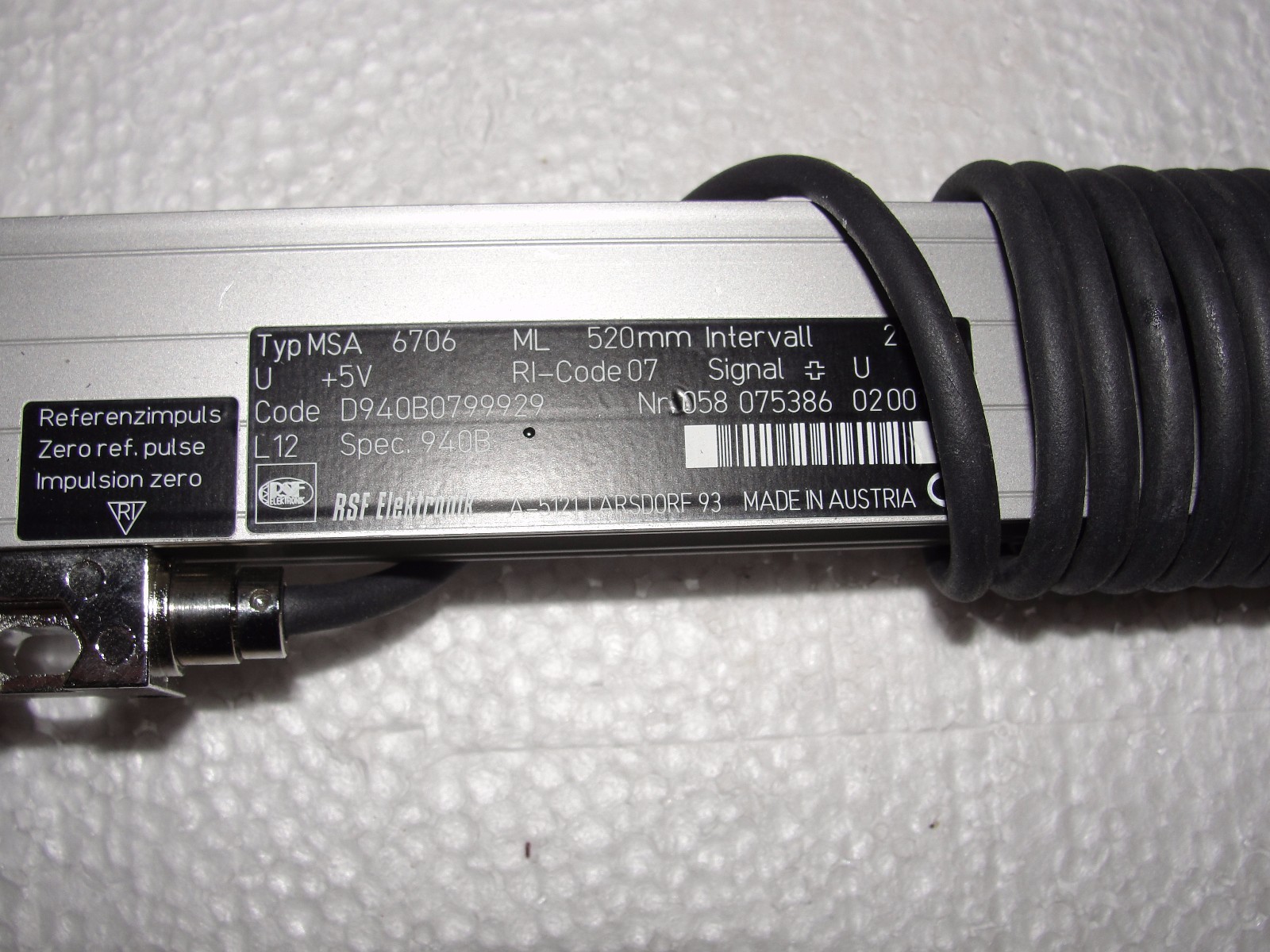 RSF Elektronik MSA6706 520mm Nr. 058 075386 Linear Encoder