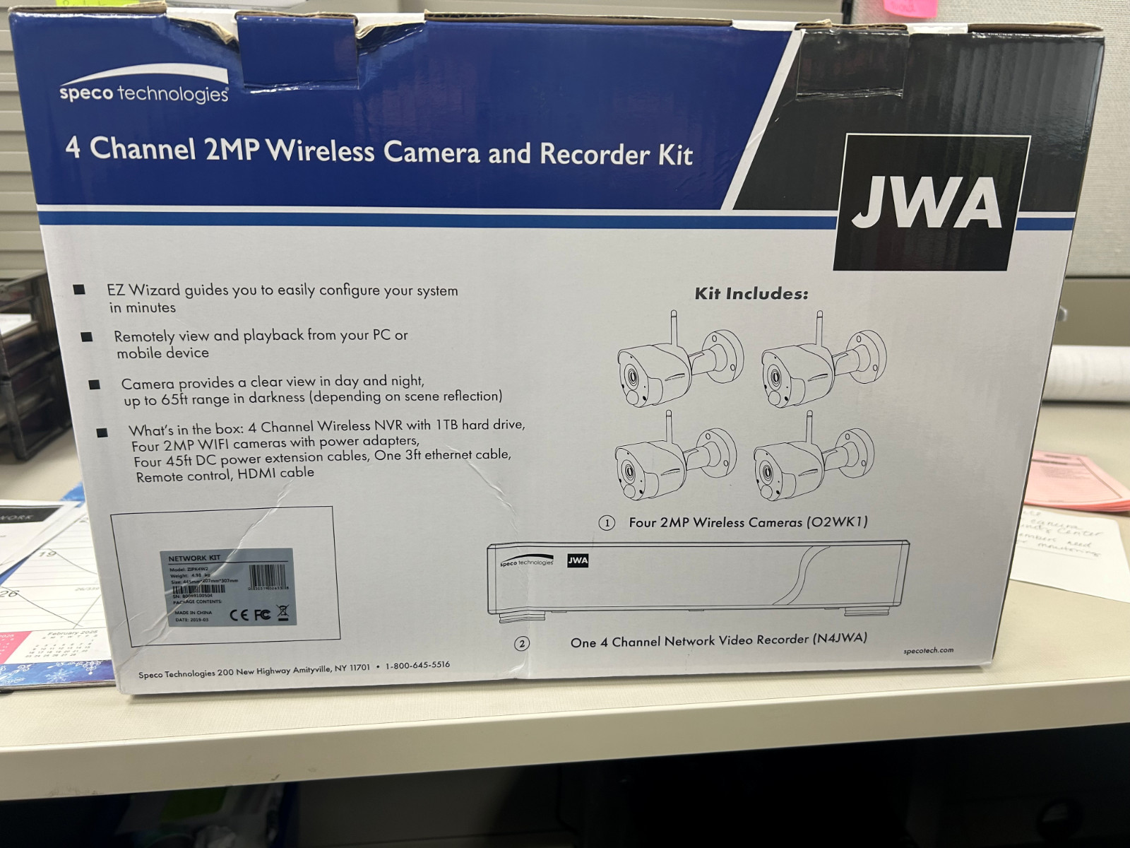 Speco 4 Channel 2MP Wireless Camera and Recorder Kit
