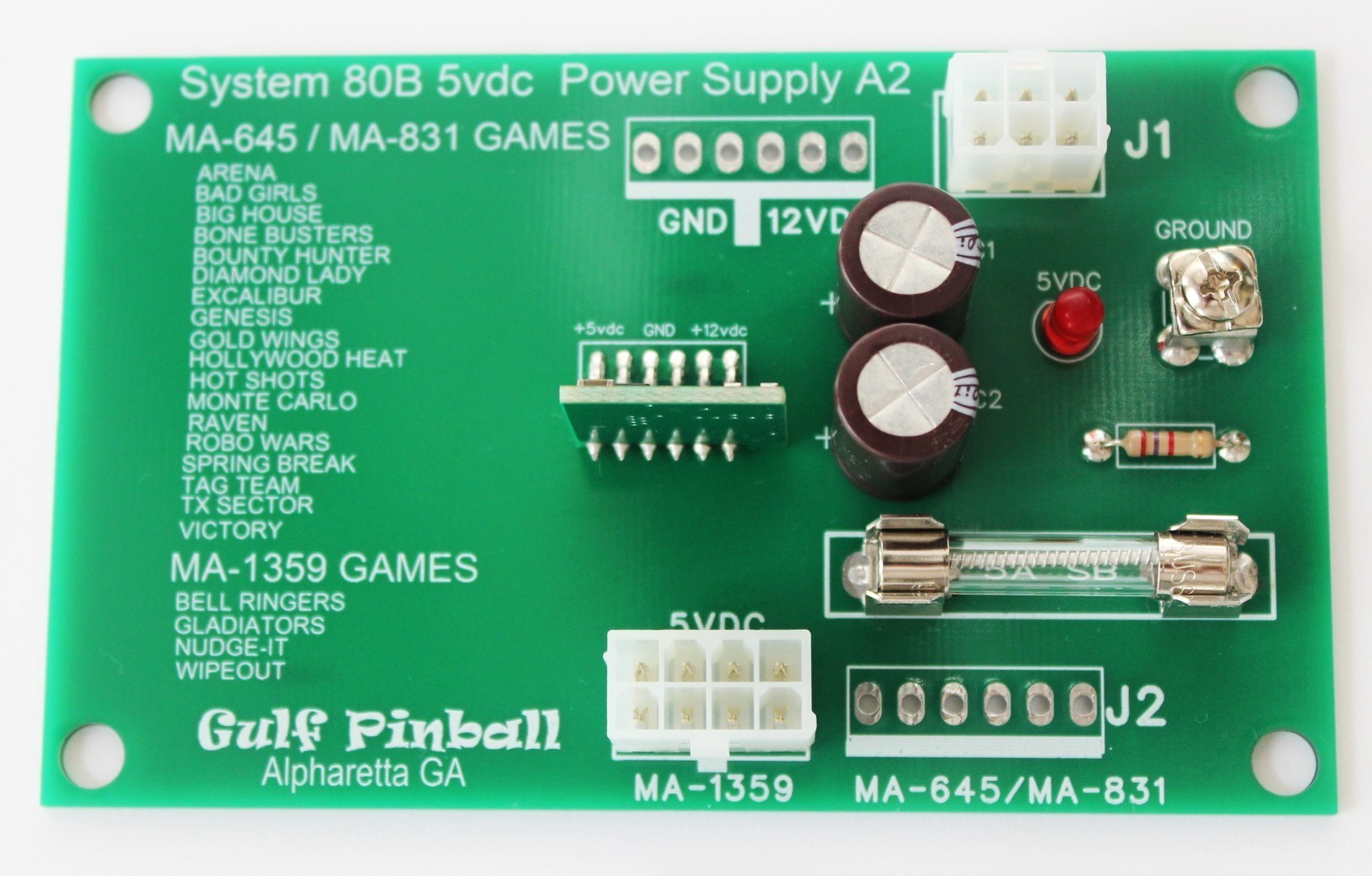 NEW Power Supply for Gottlieb System 80B - Part MA-1359